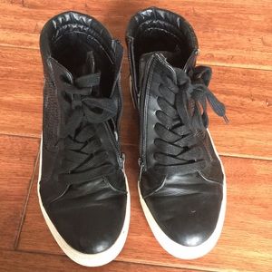Steve Madden Faux Leather High Top Sneakers